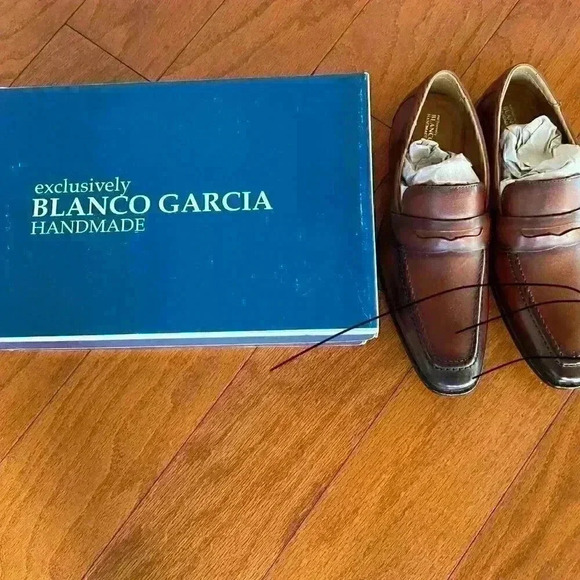 Blanco Garcia Bradon Penny Loafer Whiskey Bronze size 8 M (Hand made) BRAND NEW - Picture 3 of 7